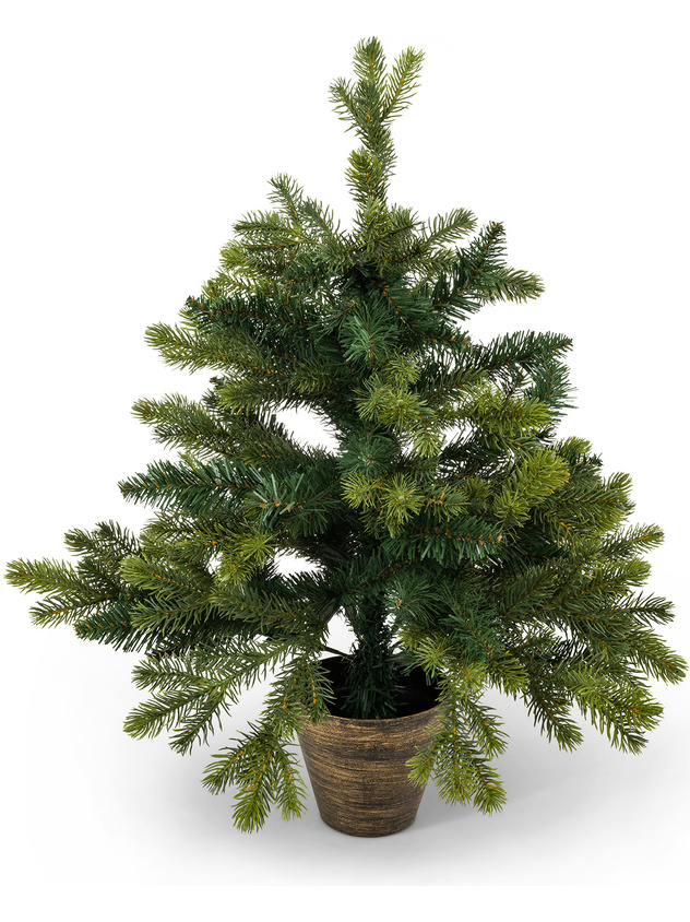 Christmas tree H 60 cm with vase