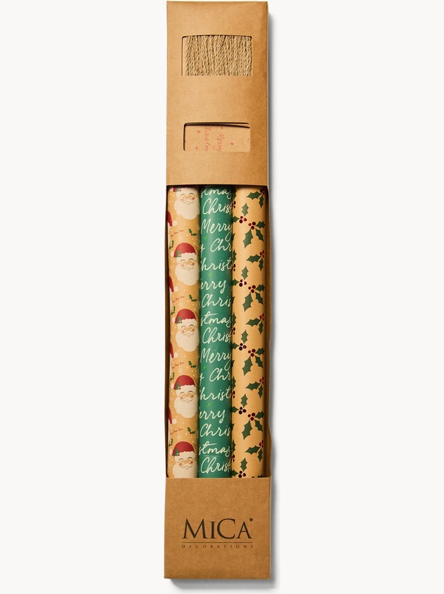 Set of 3 Wrapping Paper Rolls