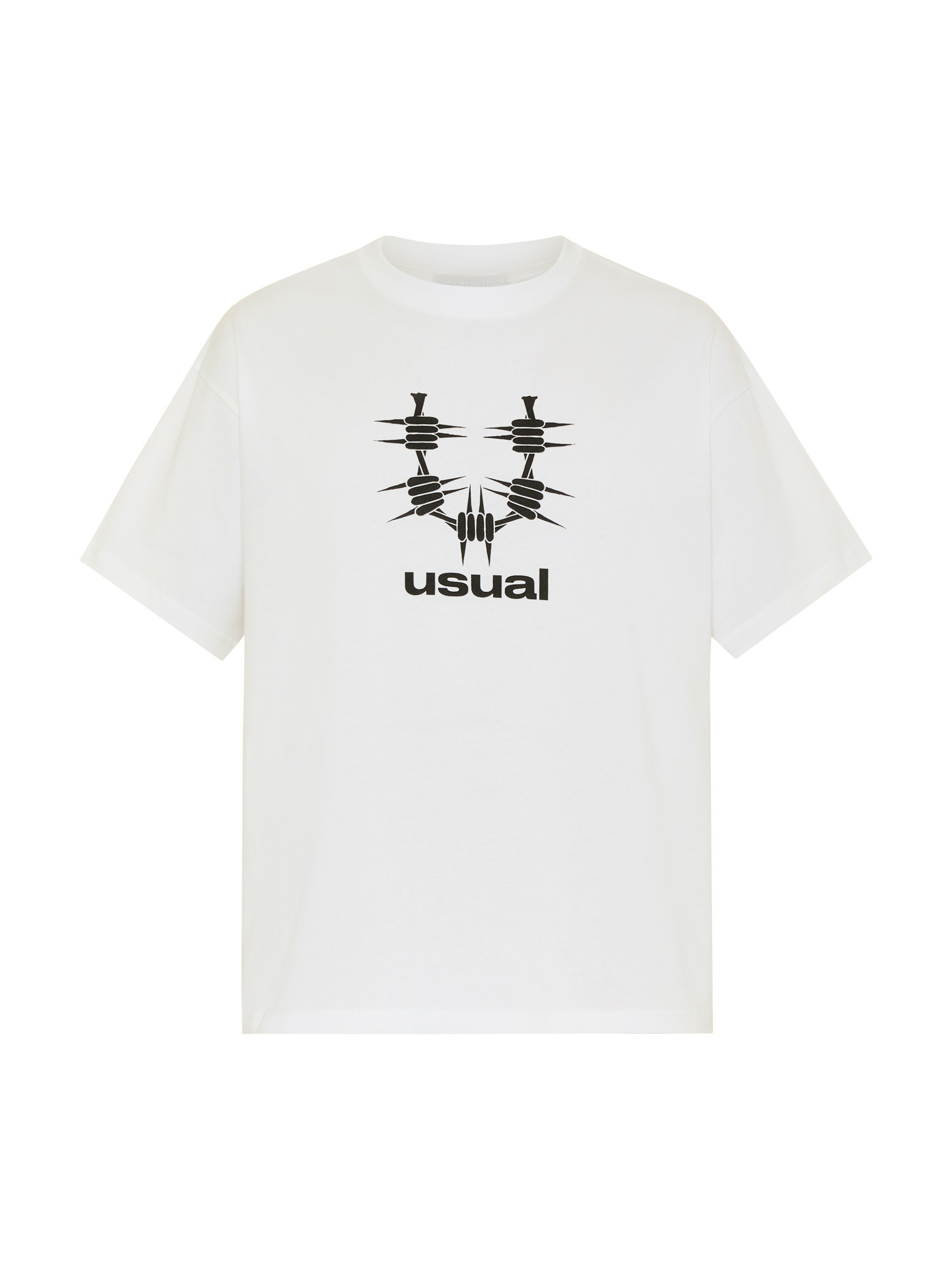 Usual - T-Shirt manica corta About, Bianco, large image number 0