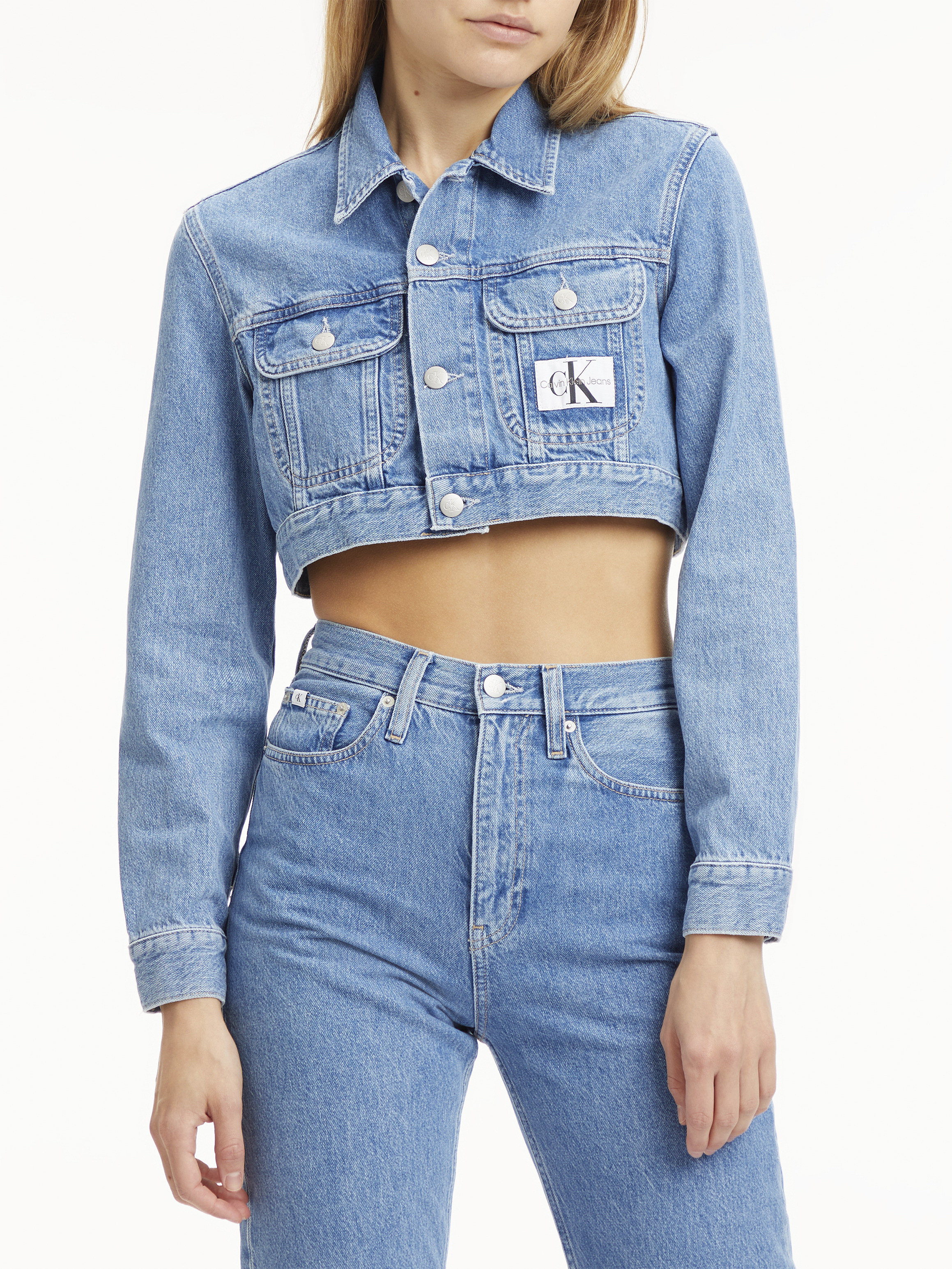 Calvin Klein Jeans - Cropped denim jacket, Denim, large image number 2
