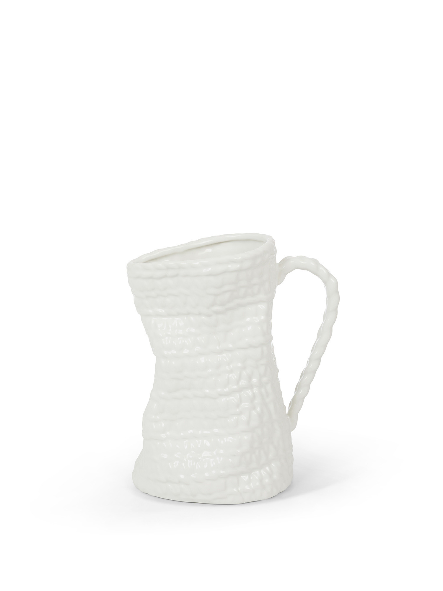 Decorative ceramic jug, White, large image number 0