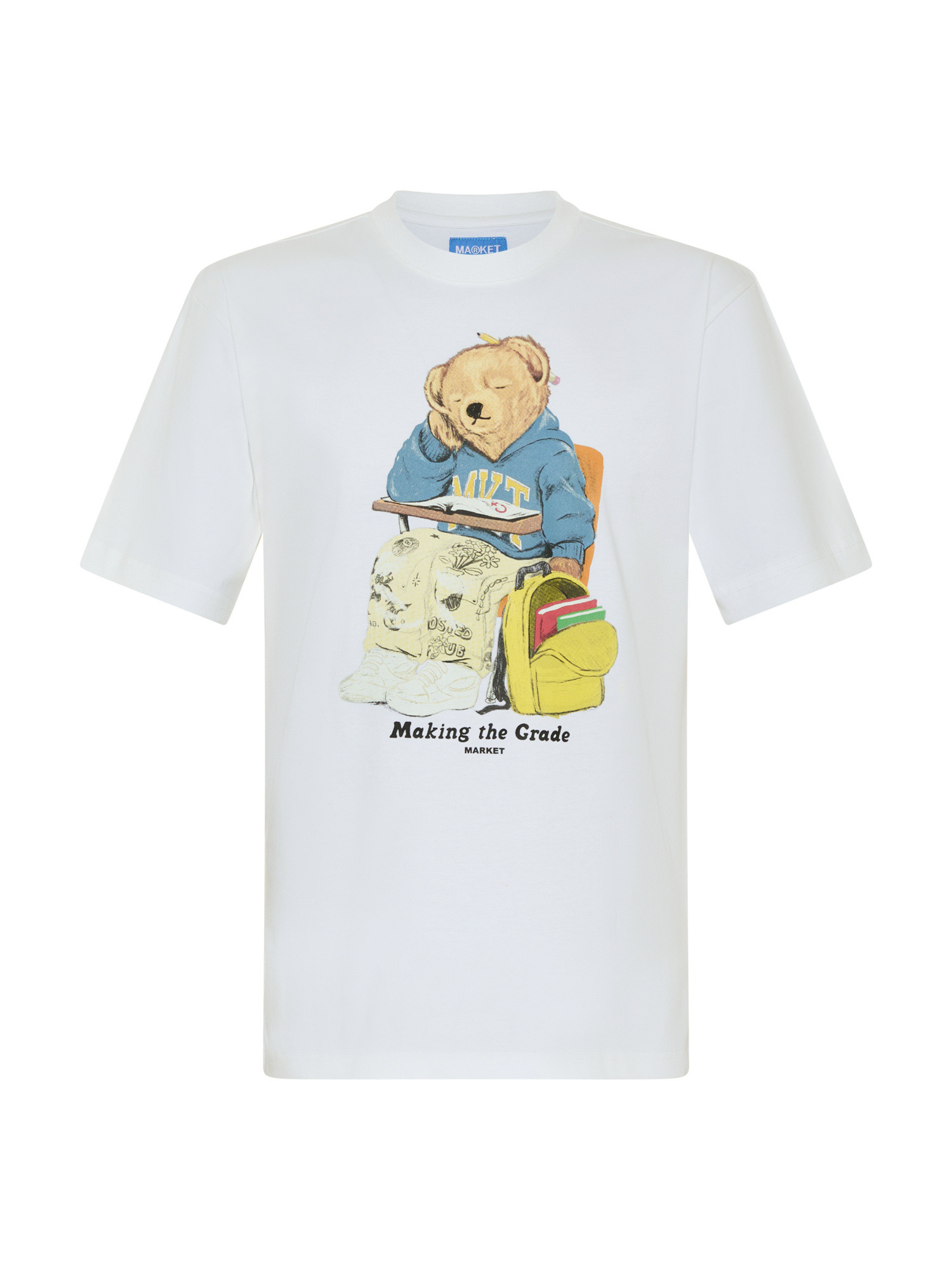 Market - Cotton T-shirt with print, White, large image number 0