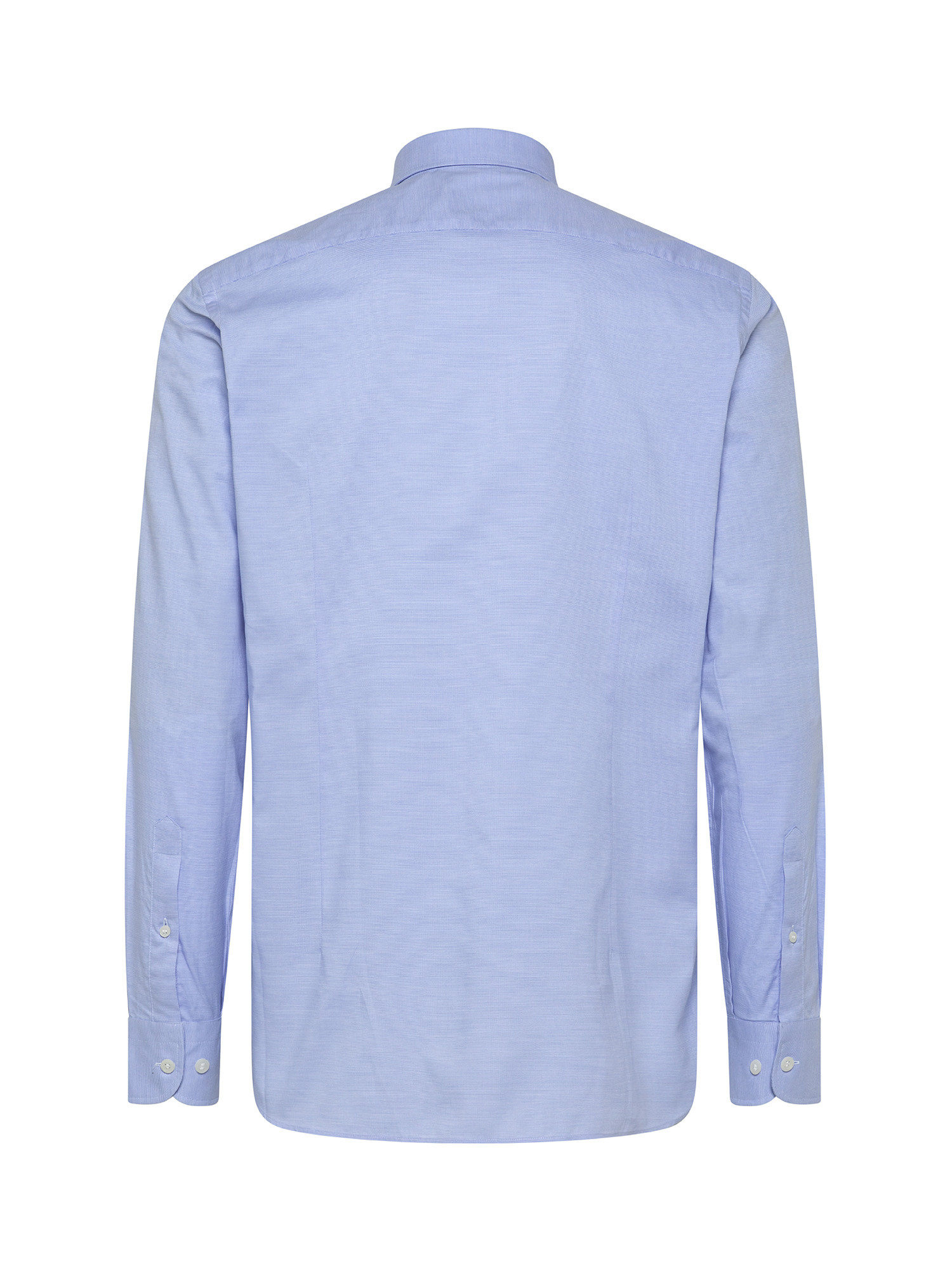 Slim fit shirt in pure cotton, Blue Celeste, large image number 2