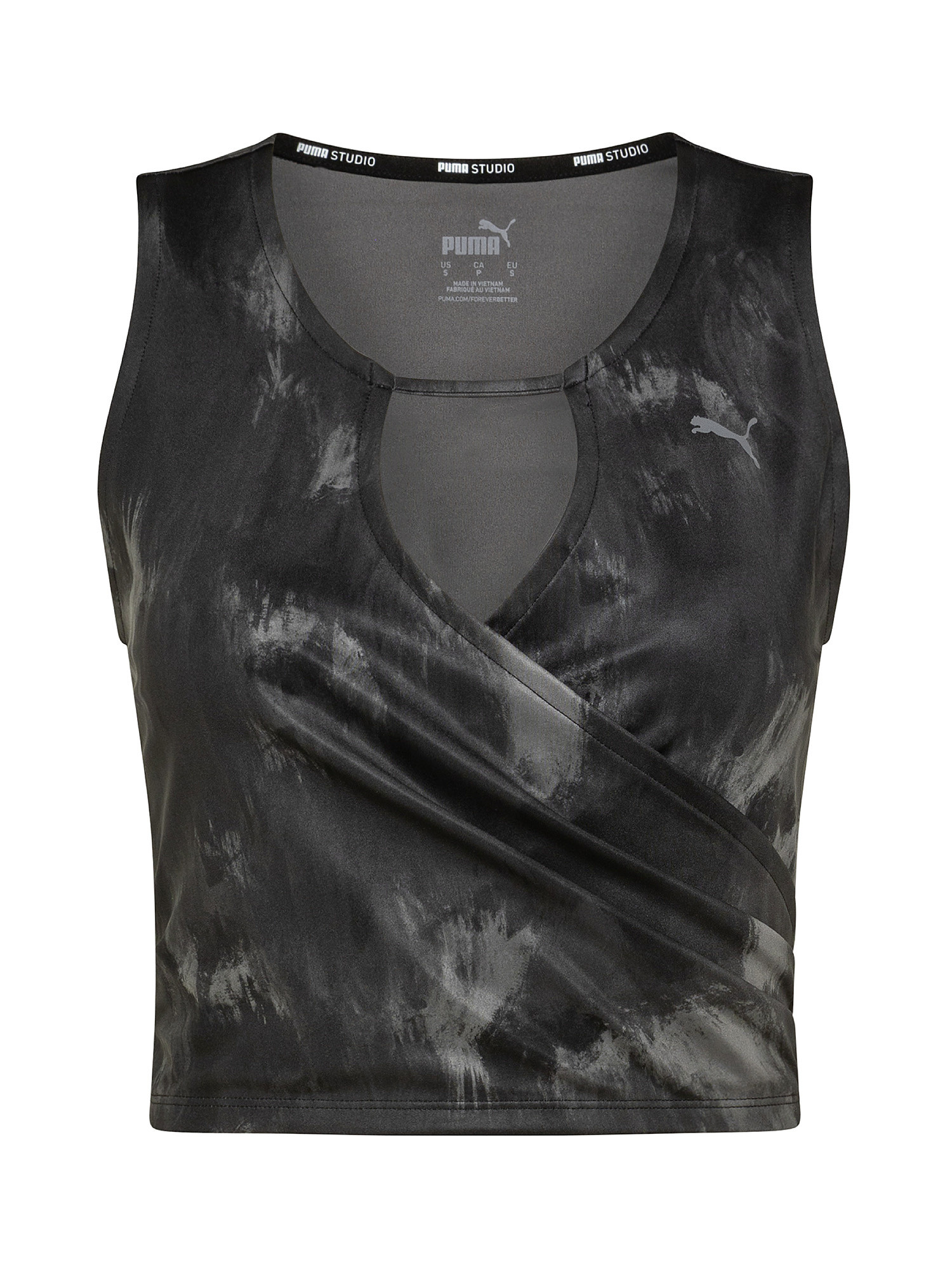 Top with print, Black, large image number 0