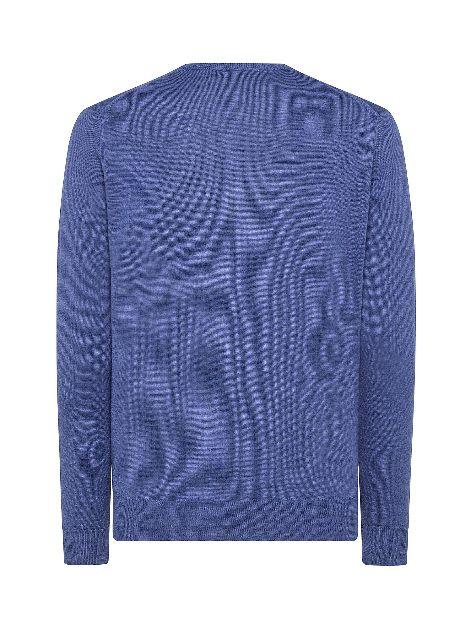 Merino Blend crewneck sweater - Machine washable, Aviation Blue, large image number 1