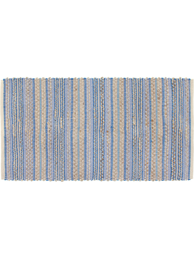 Kitchen mat in striped cotton and jute