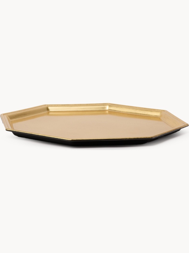 Octagonal Gold Leaf Tray