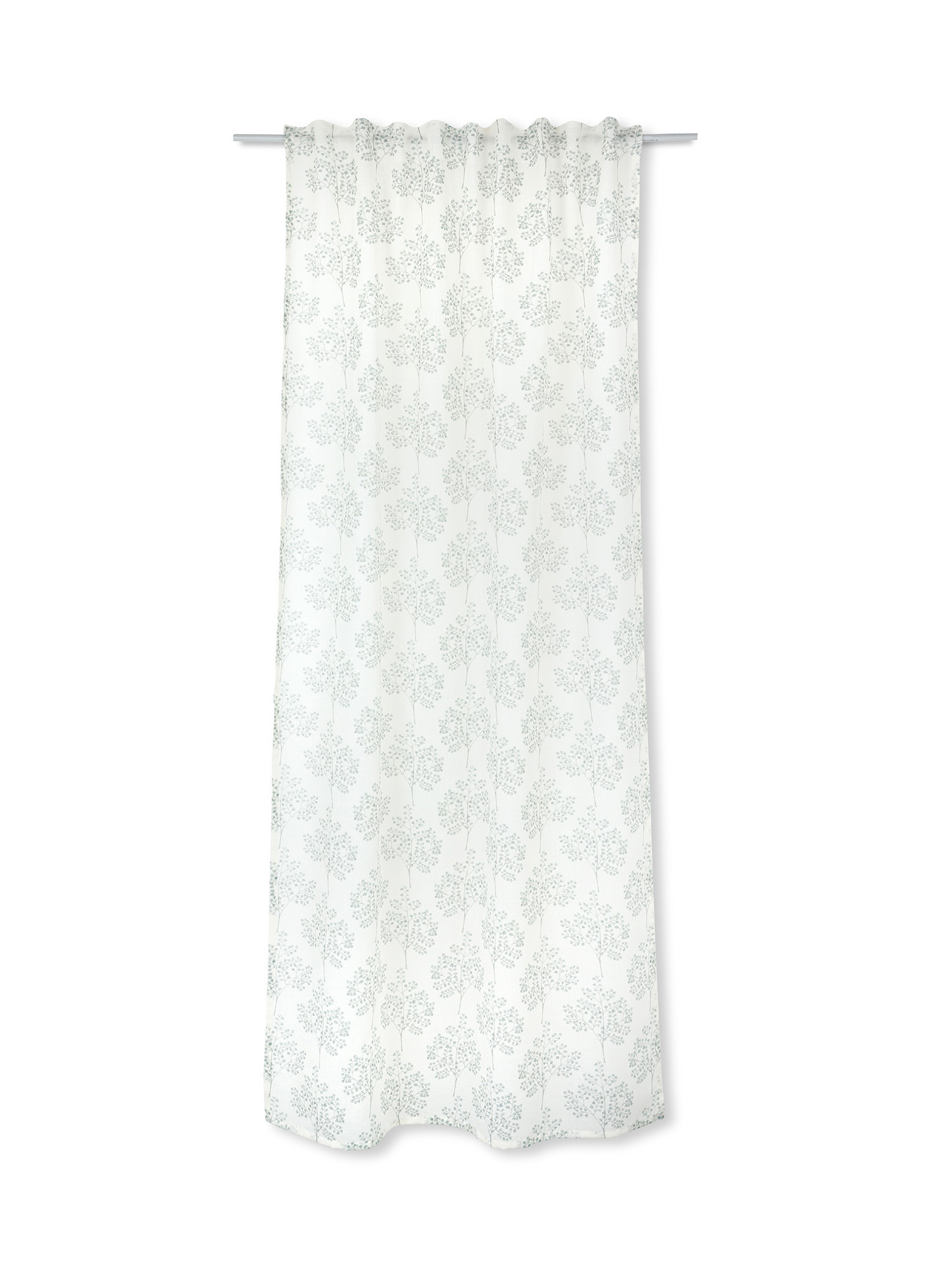 Curtain with botanical motif, Green, large image number 0