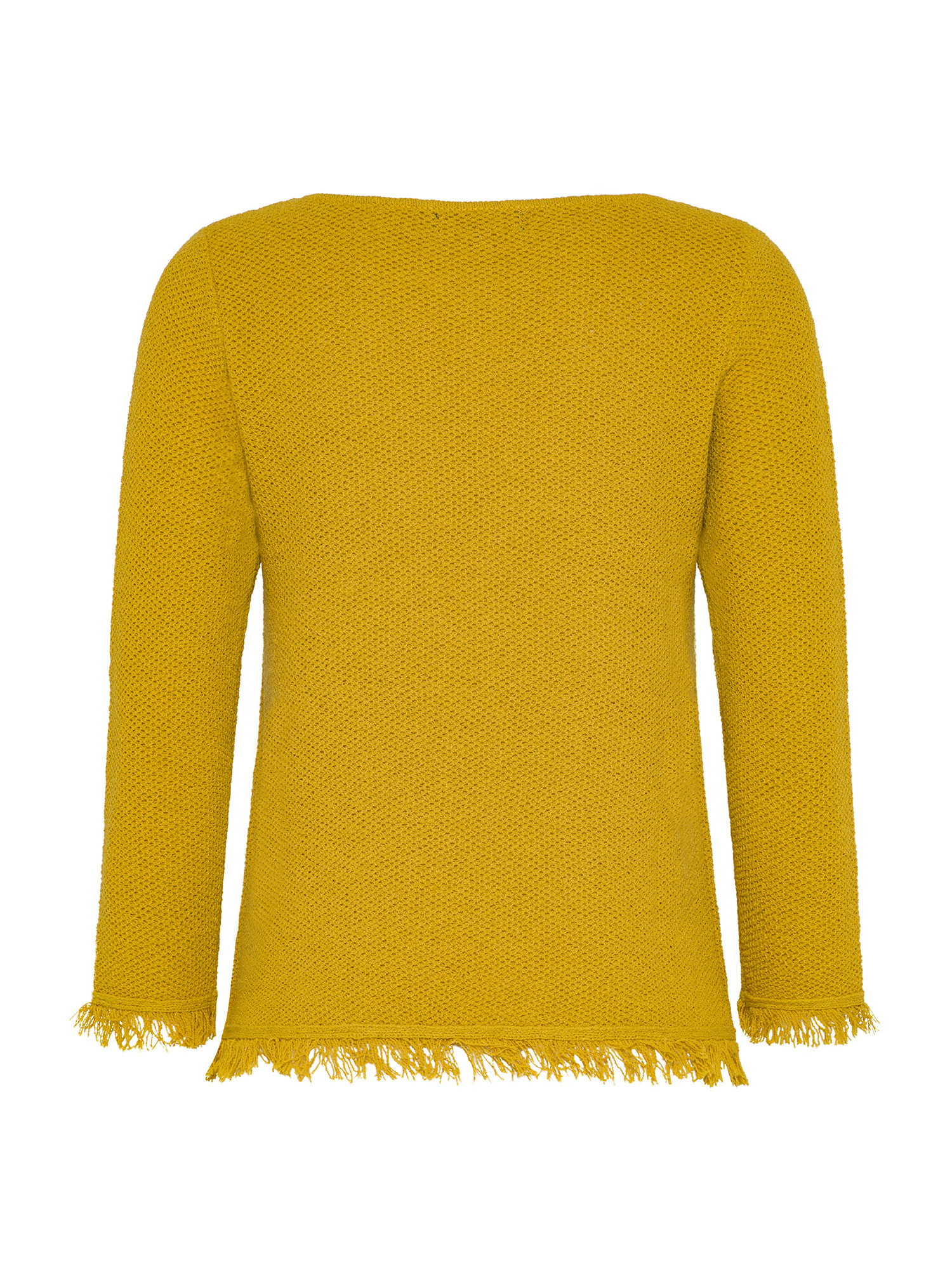 Koan - Pullover with fringes, Ocra Yellow, large image number 1