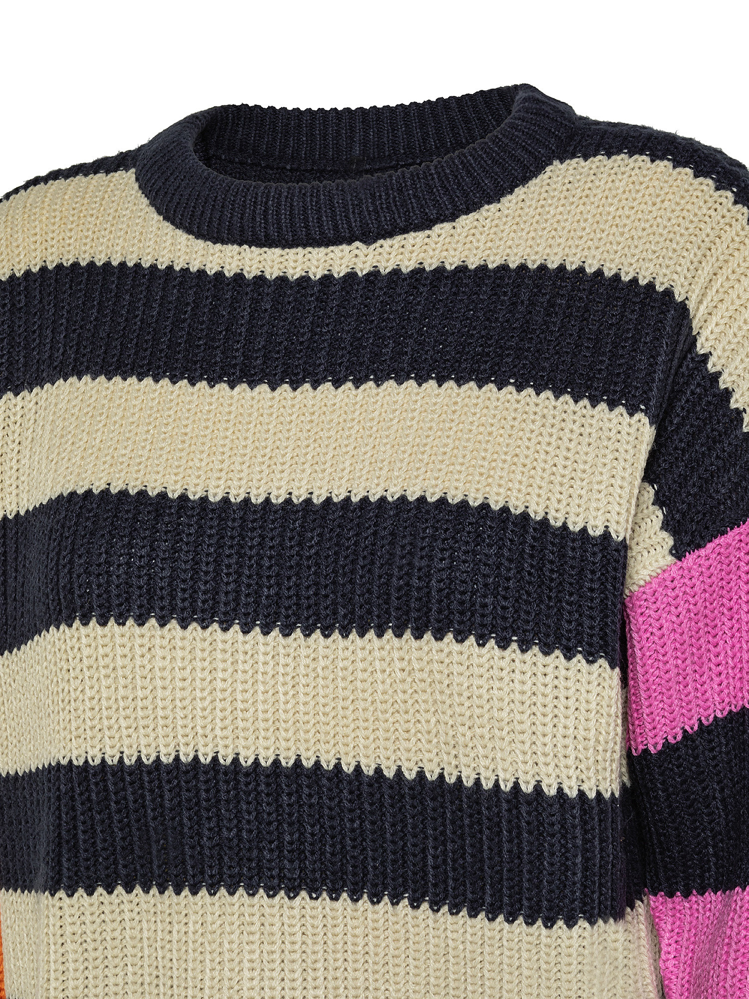 sweater with multicolor striped pattern, Multicolor, large image number 2