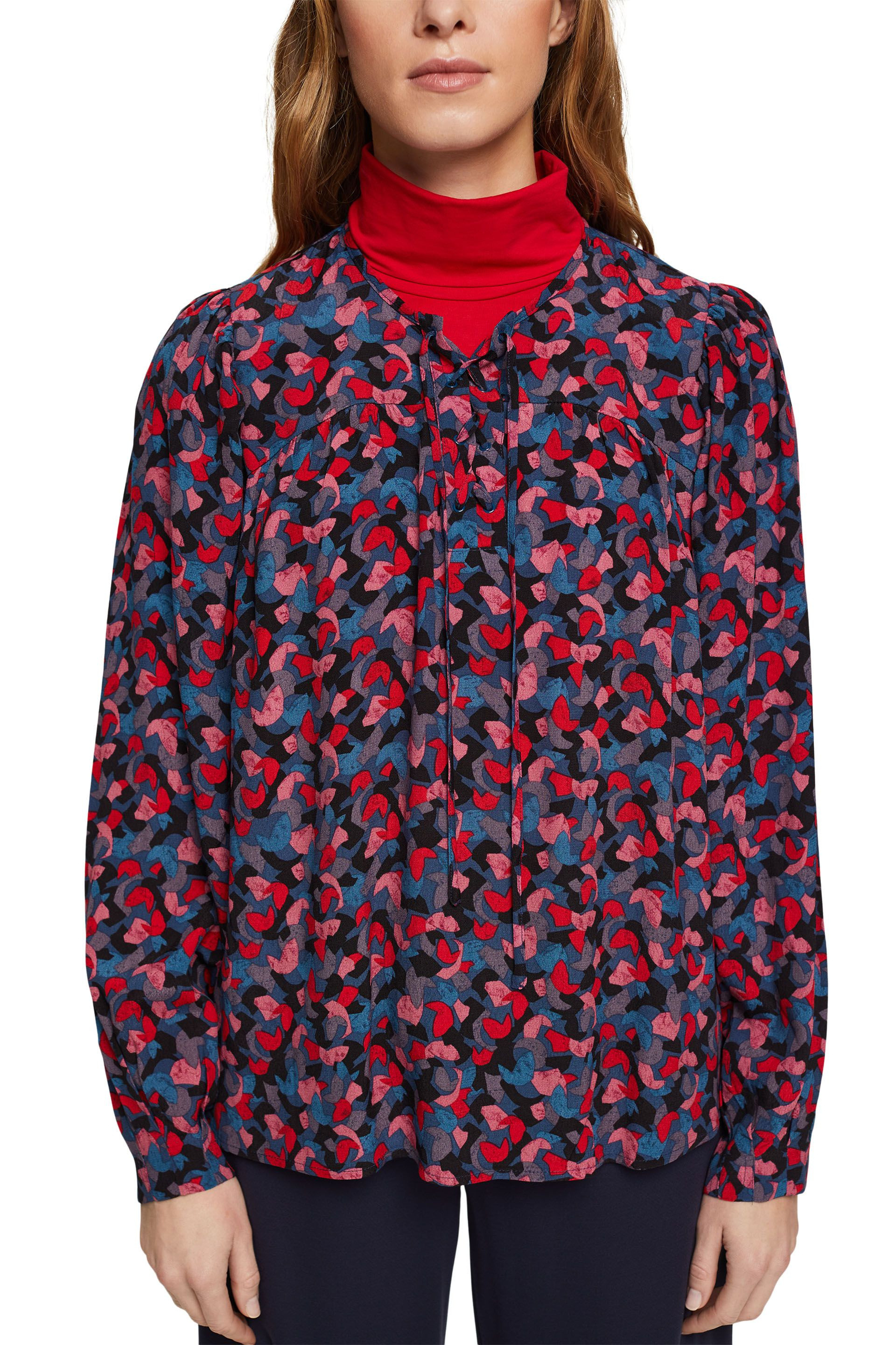 Esprit - Patterned blouse, Multicolor, large image number 1