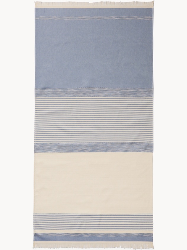 Fringed pure cotton hammam beach towel - Introductory price