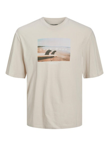 Jack & Jones - Regular fit T-shirt with print, White Cream, large image number 0
