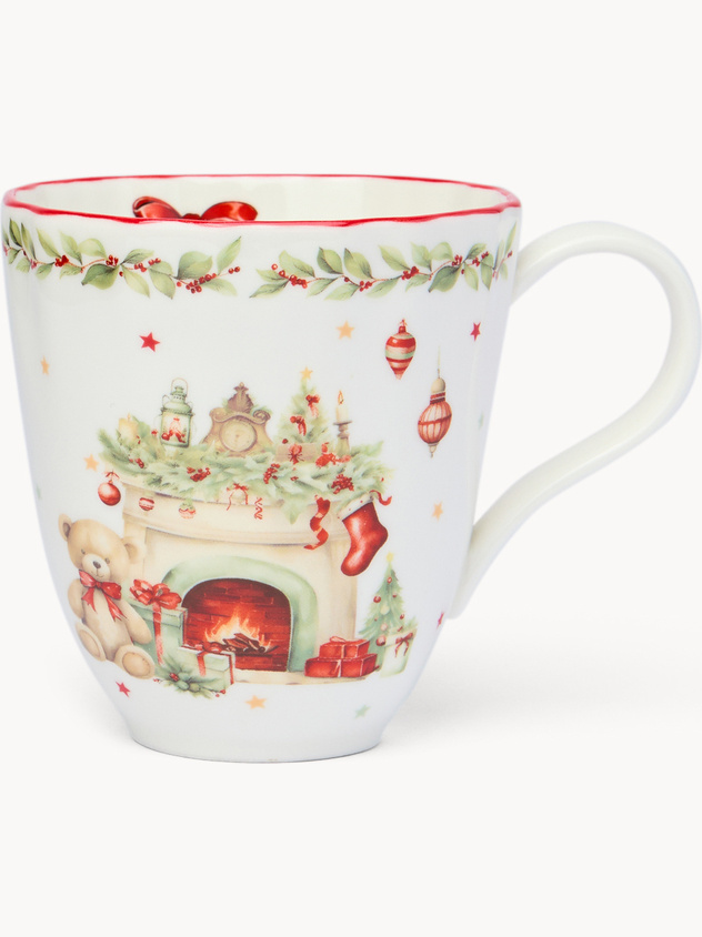 Vintage Christmas porcelain mug