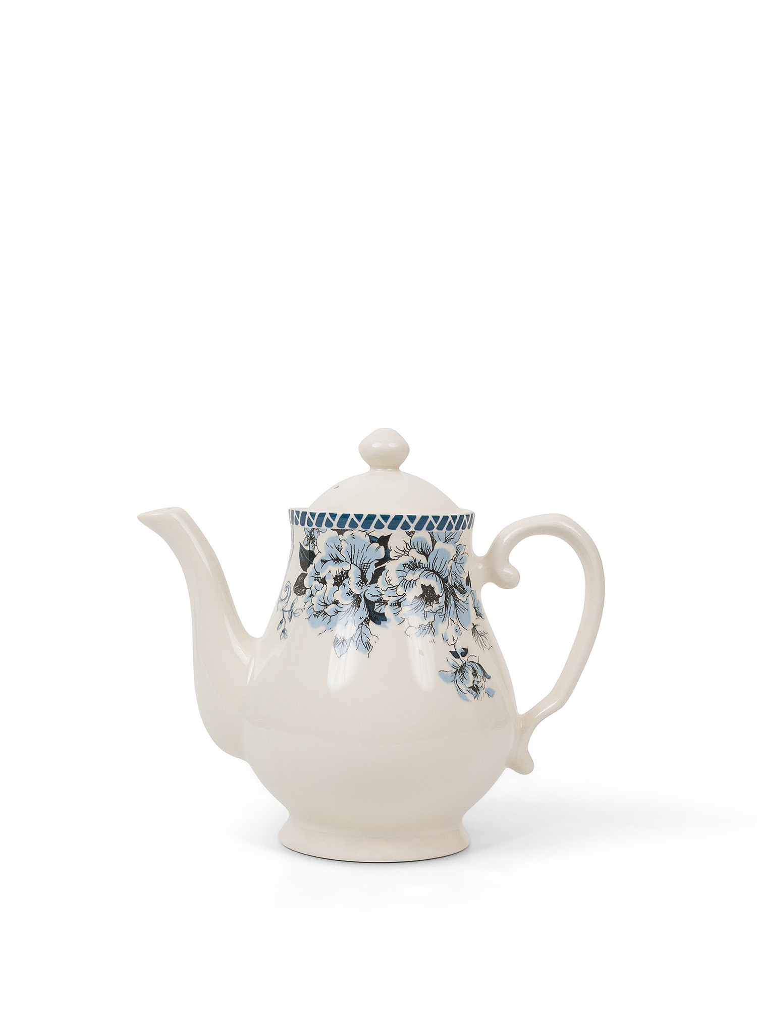 Vintage Garden ceramic teapot, White, large image number 0