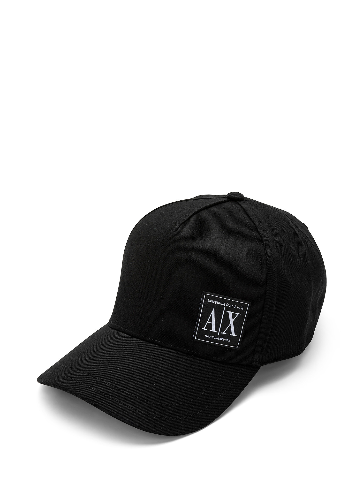 Hat with peak and logo, Black, large image number 0