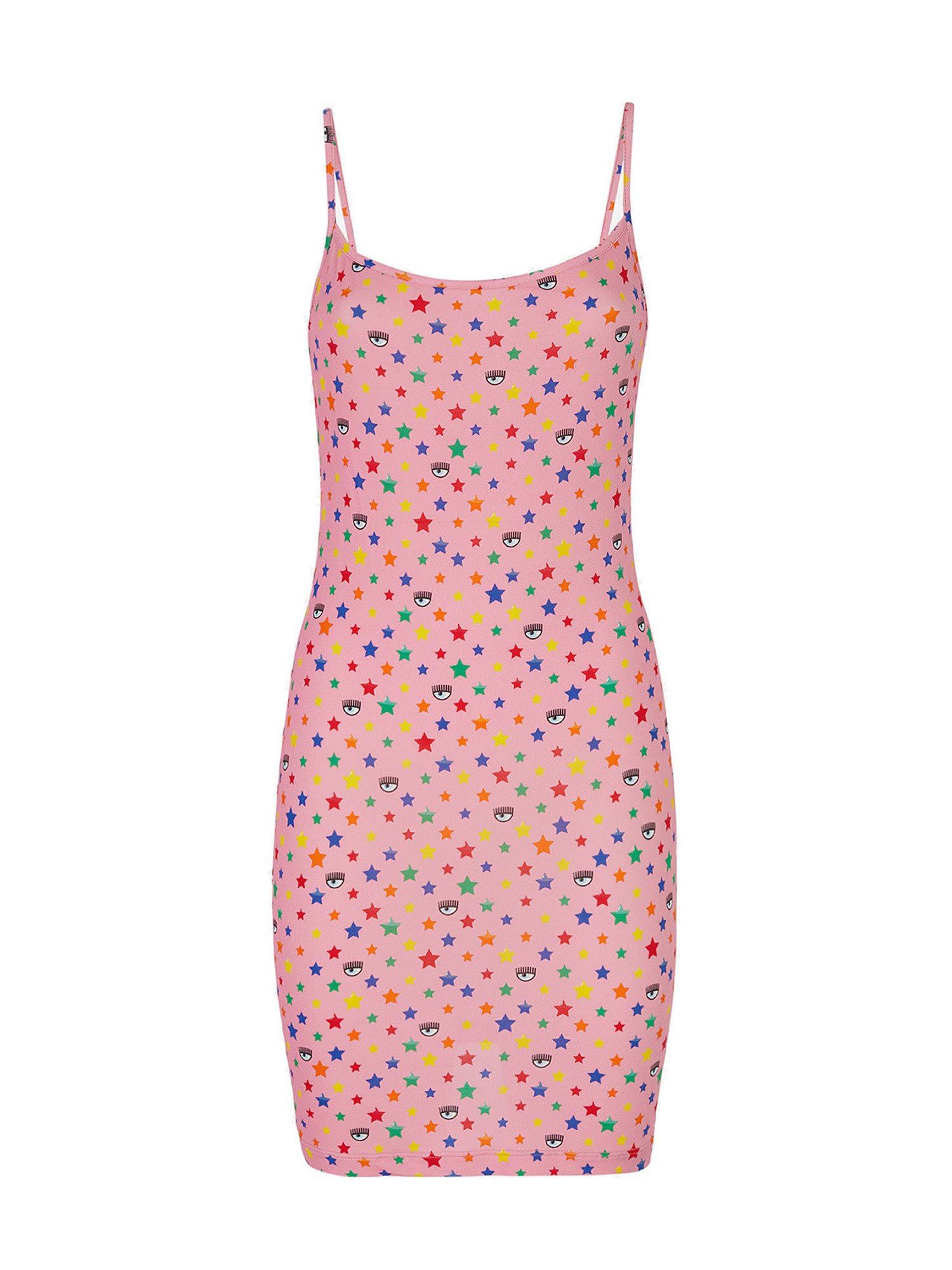 Rainbow short dress, Pink, large image number 0