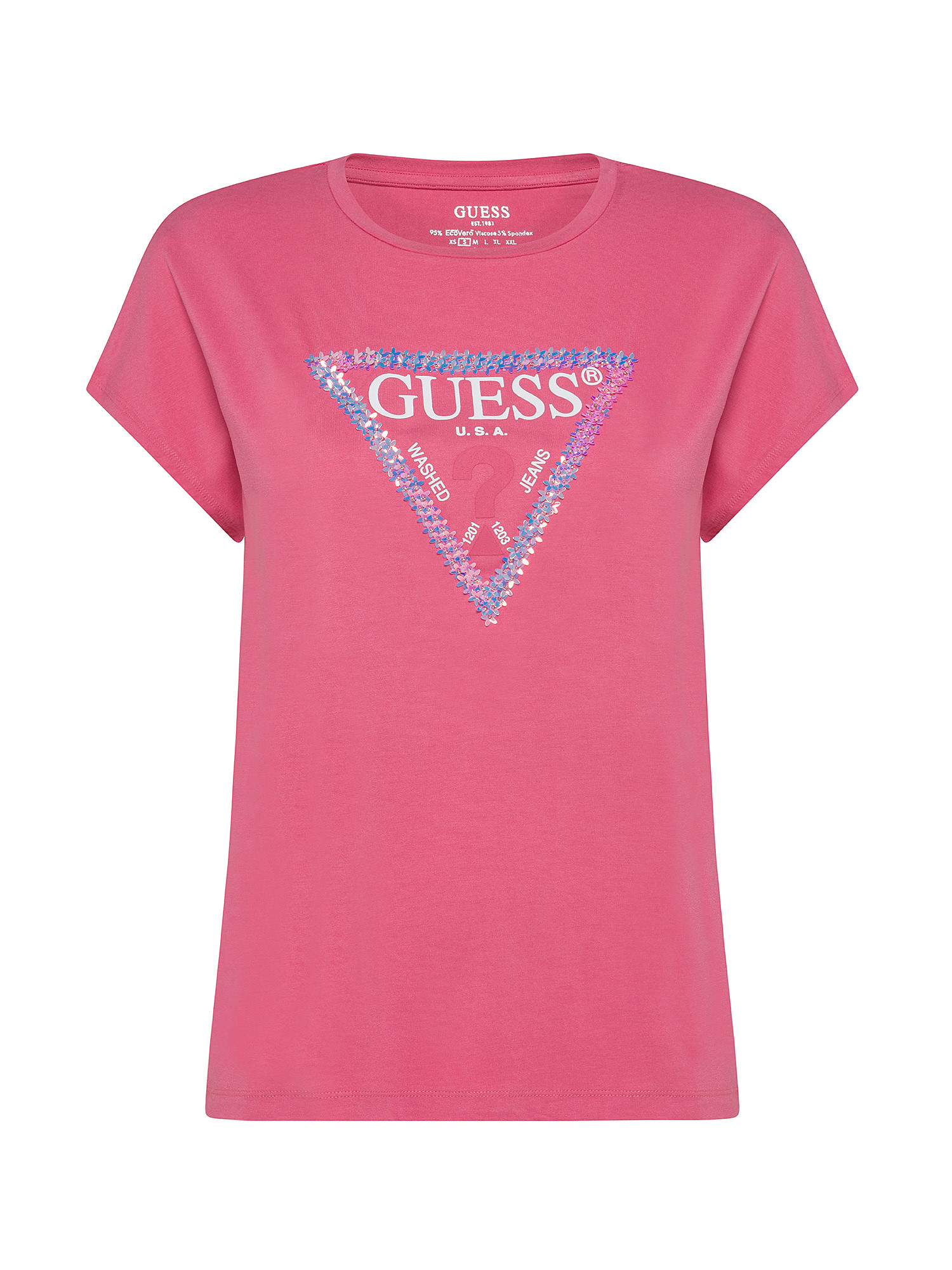 GUESS - Logo T-shirt, Pink Fuchsia, large image number 0