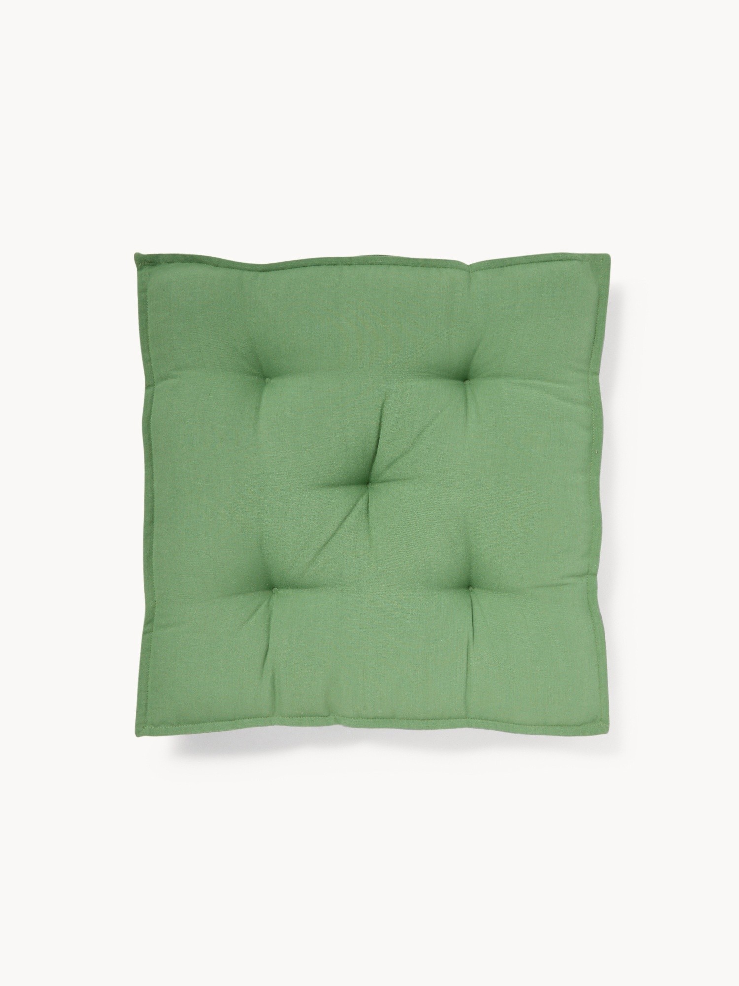 Solid-color pure cotton mattress cushion - Discounted Price, Green, large image number 0