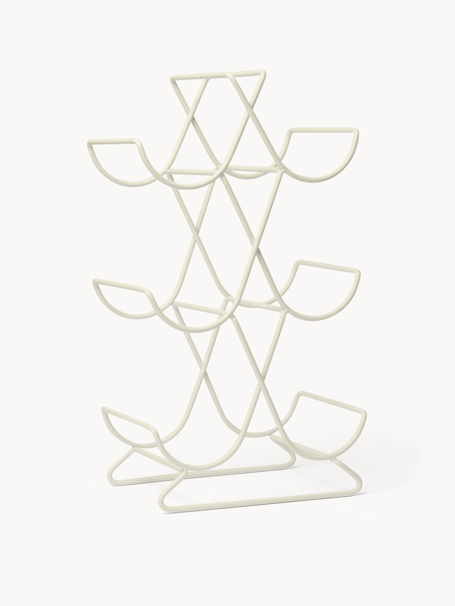 Porta bottiglie in ferro smaltato - Prezzo di lancio, Bianco, large image number 0