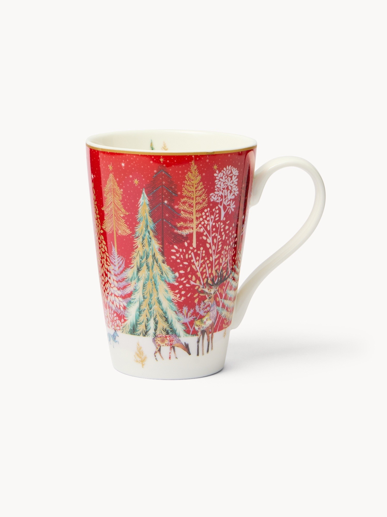 Mug in new bone china alci vintage, Rosso, large image number 0