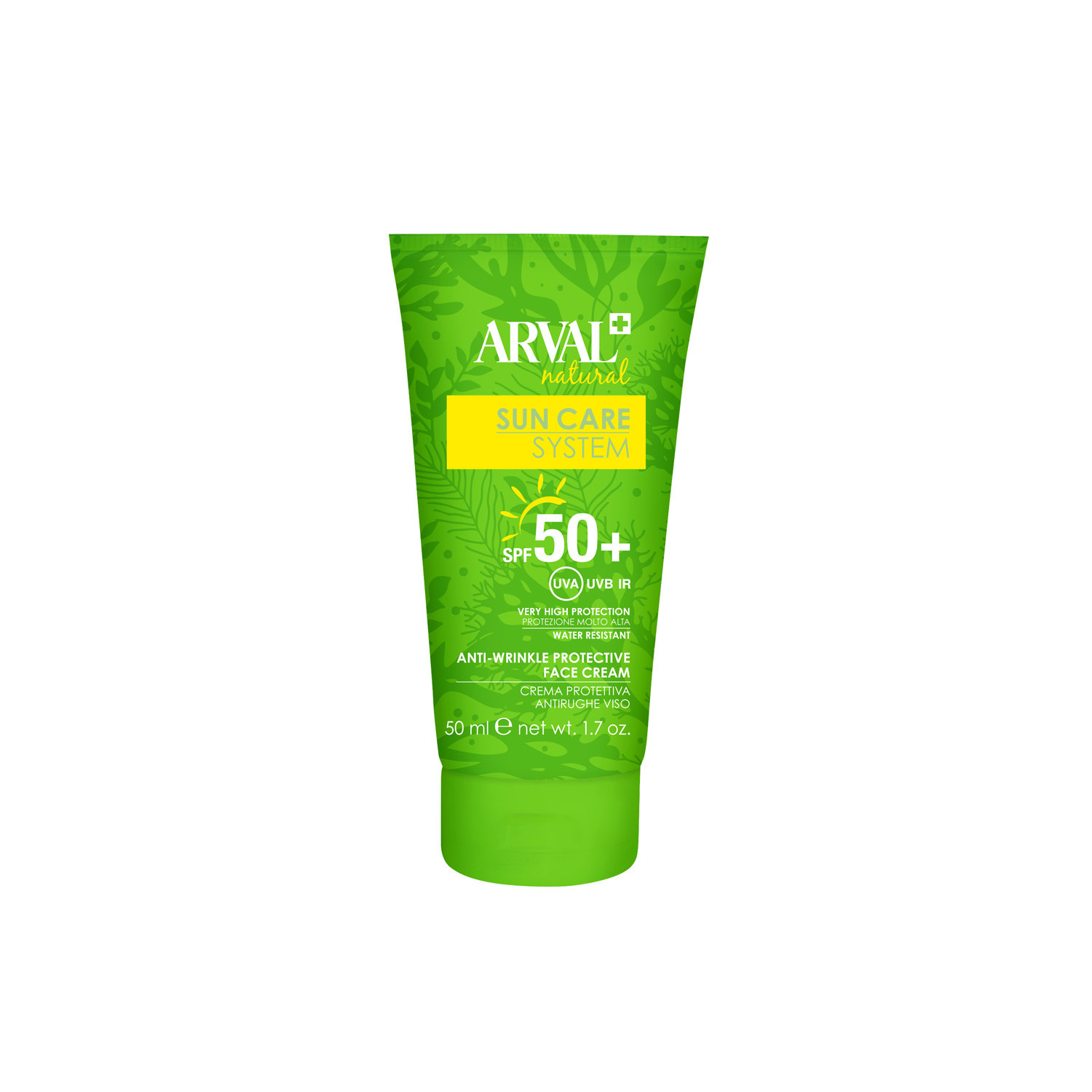 Protective anti-wrinkle face cream SPF 50+, Green, large image number 0