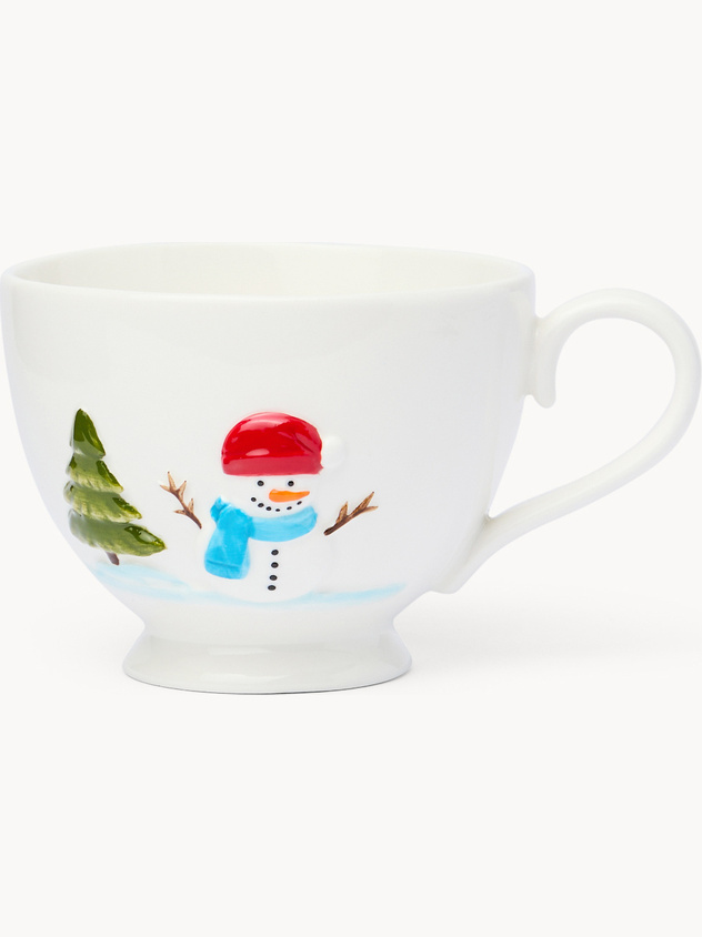 Tazza da colazione in ceramica motivo pupazzo di neve