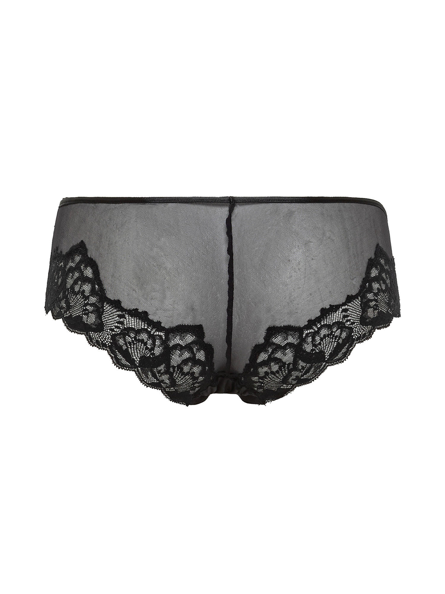 Briefs with lace inserts, Black, large image number 1