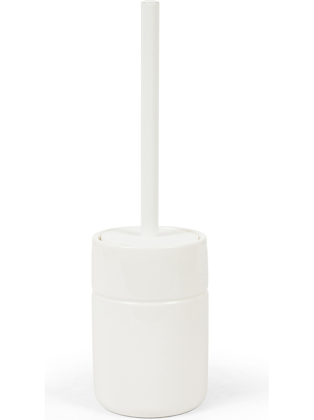 Polished ceramic toilet brush holder