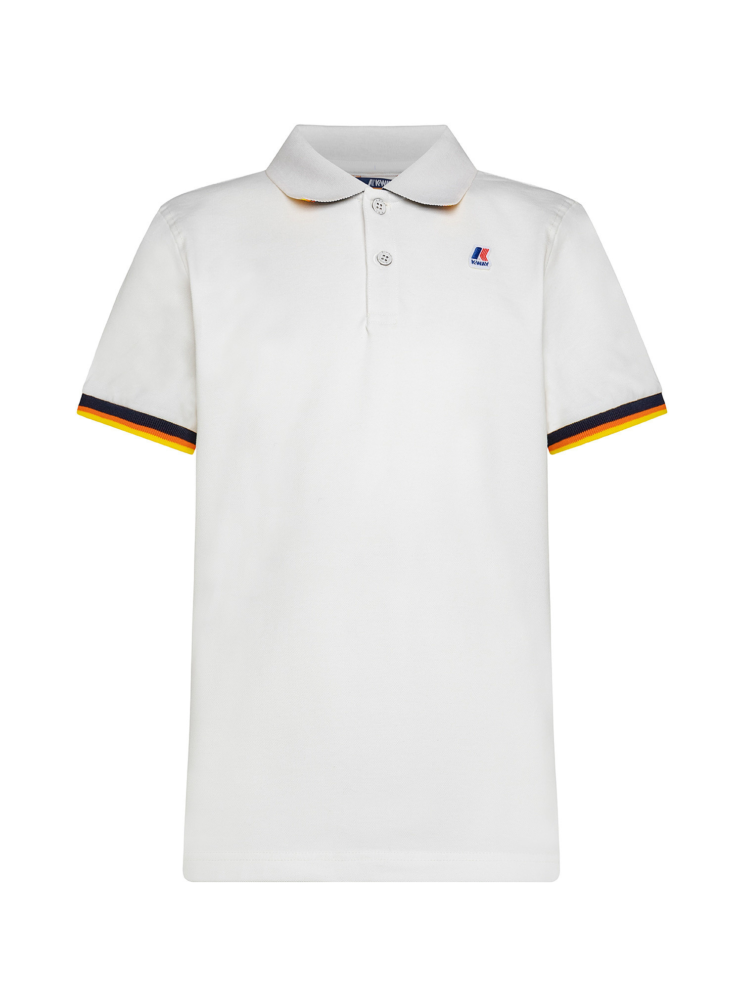 Slim fit boy polo shirt, White, large image number 0