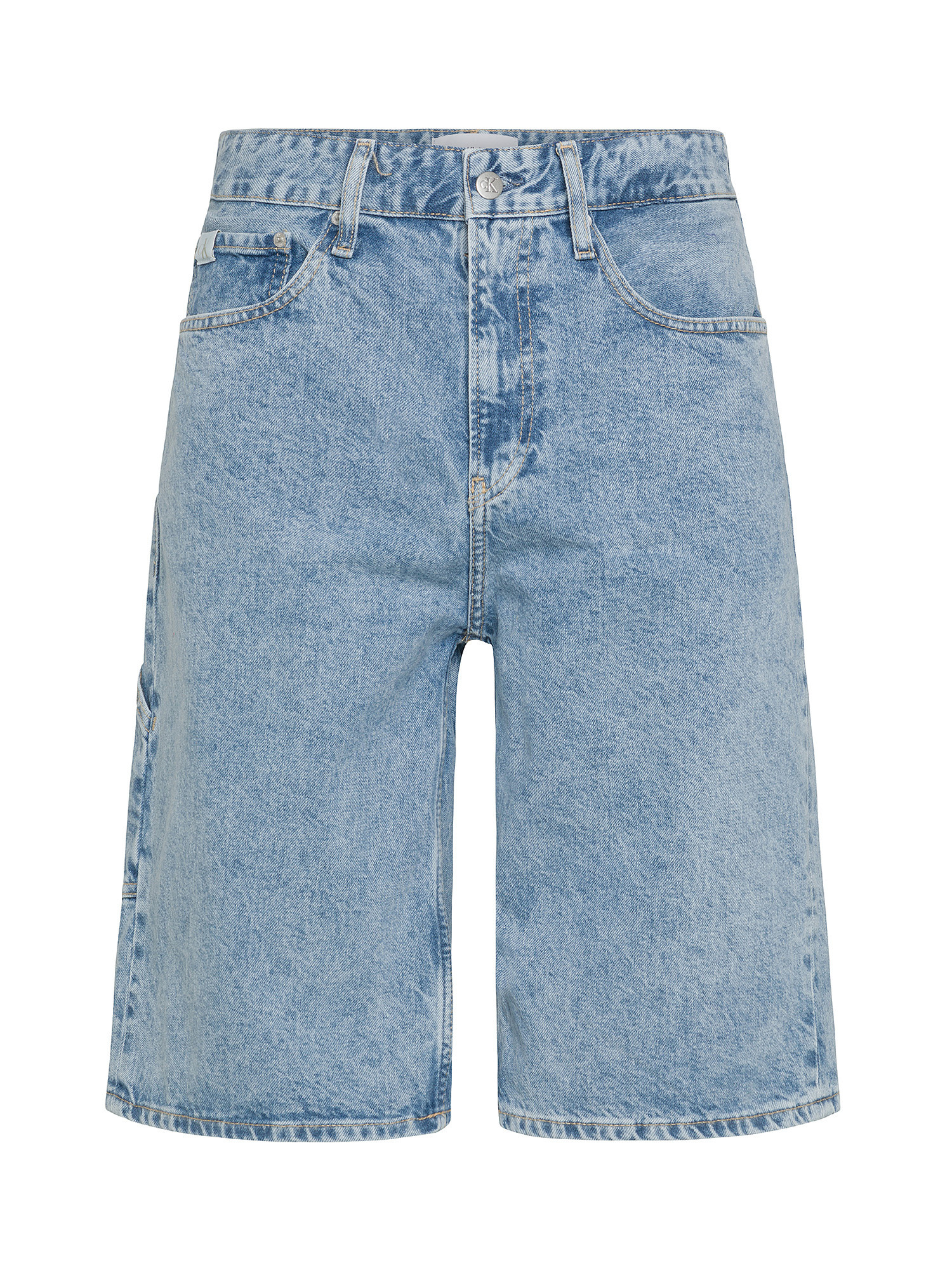 Calvin Klein Jeans -  Relaxed fit denim shorts in cotton, Denim, large image number 0