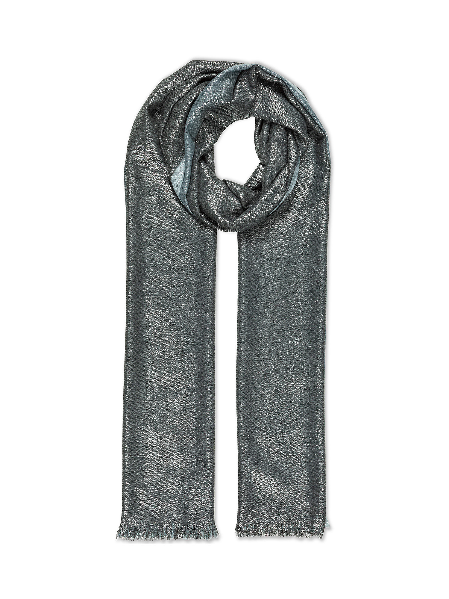 Lurex fabric scarf, Grey, large image number 0