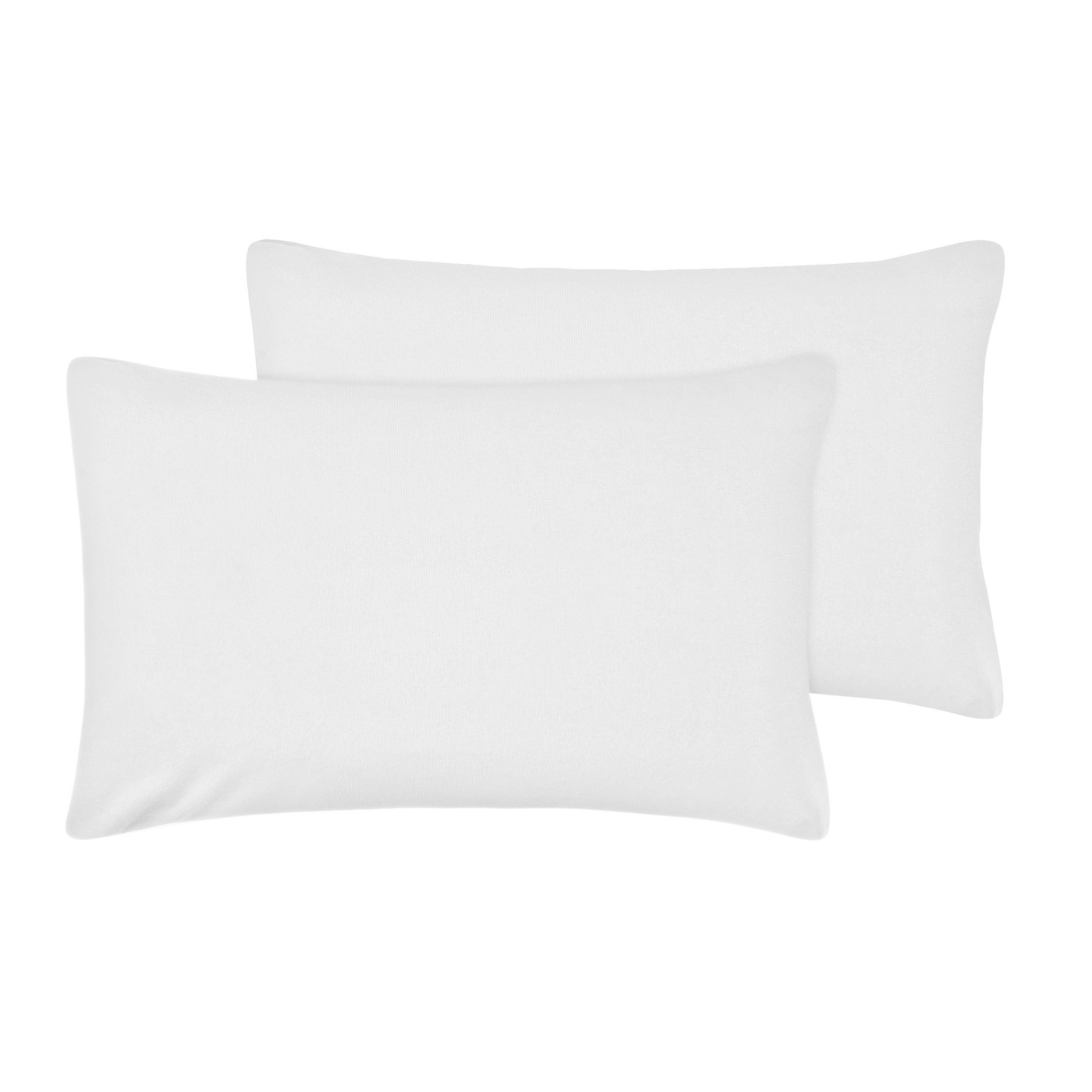 Set of 2 terry cotton jersey pillow cover, White, large image number 0