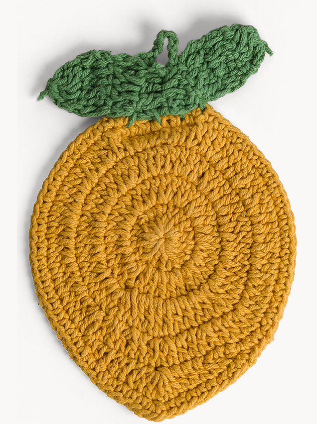 Decorazione crochet a limone