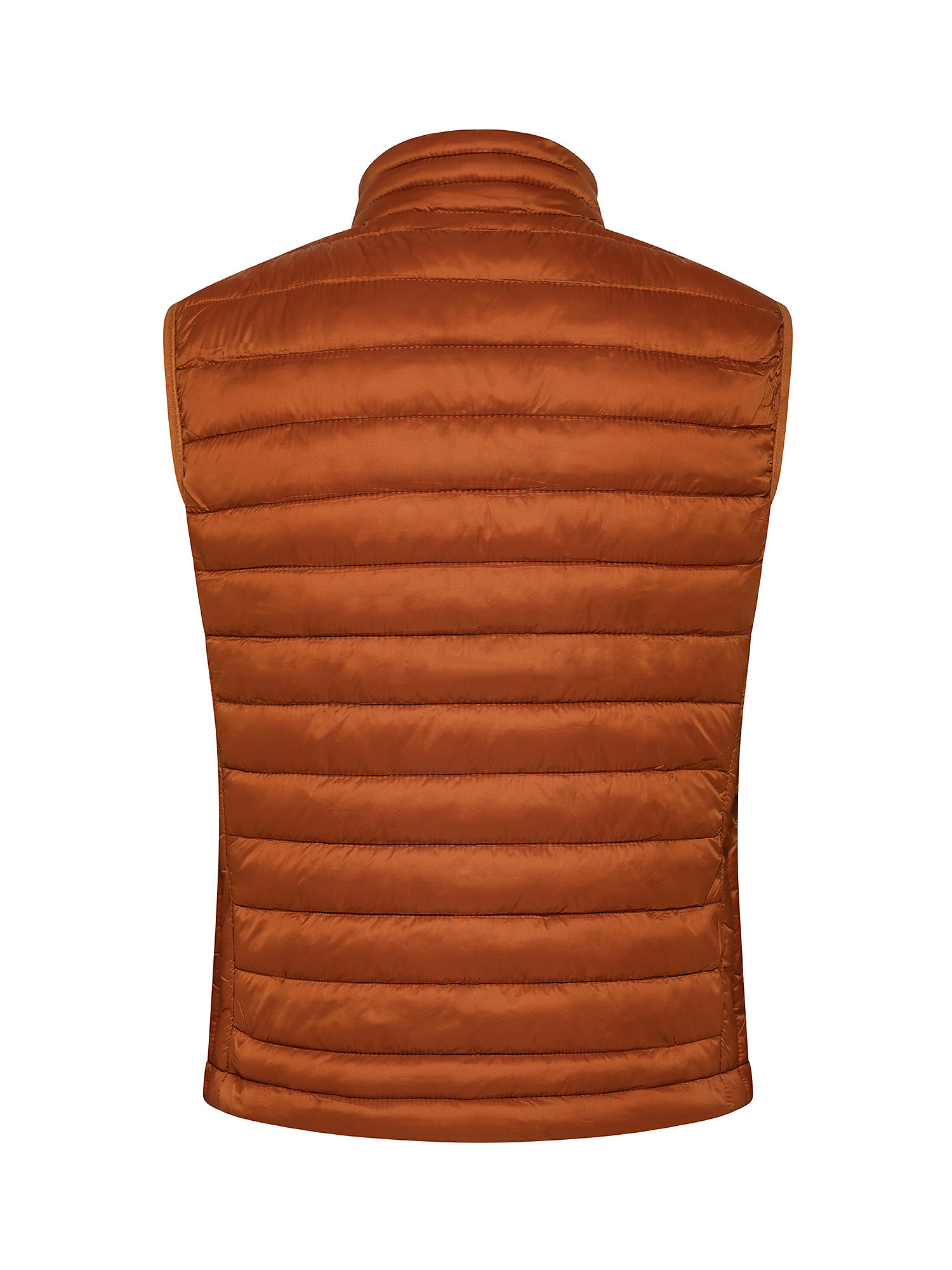 Sleeveless down jacket with zip, Copper Brown, large image number 1