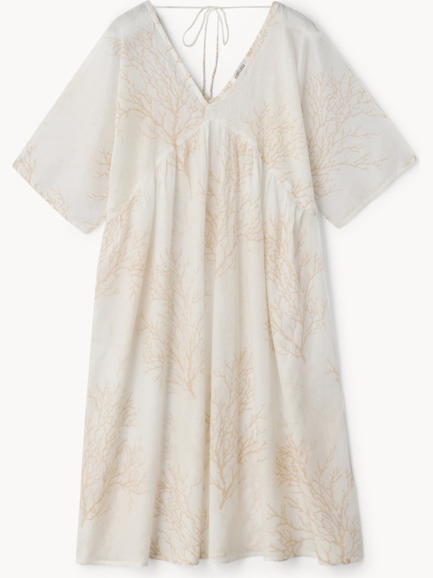 Cotton cover-up with coral pattern