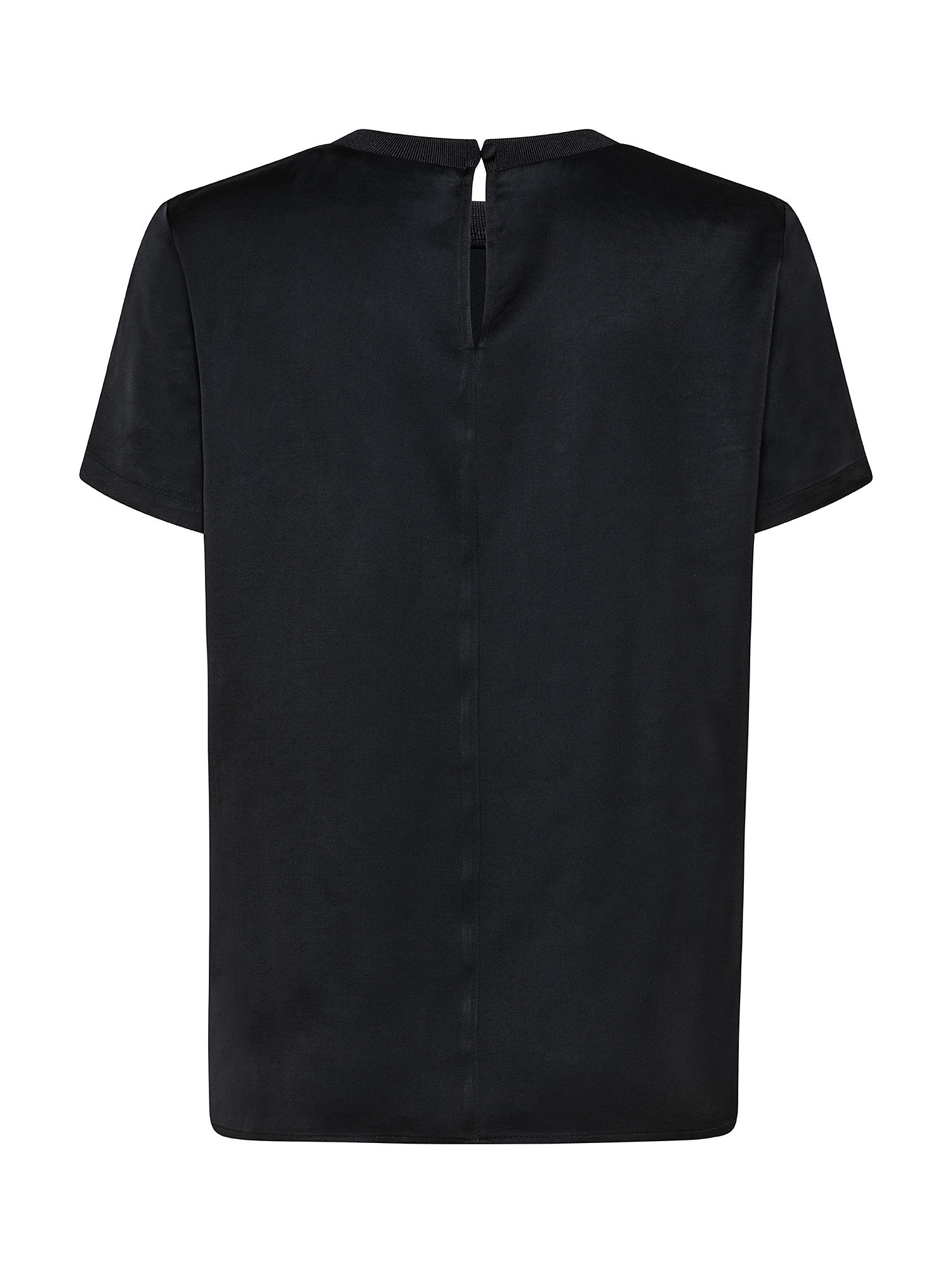 Satin blouse, Black, large image number 1