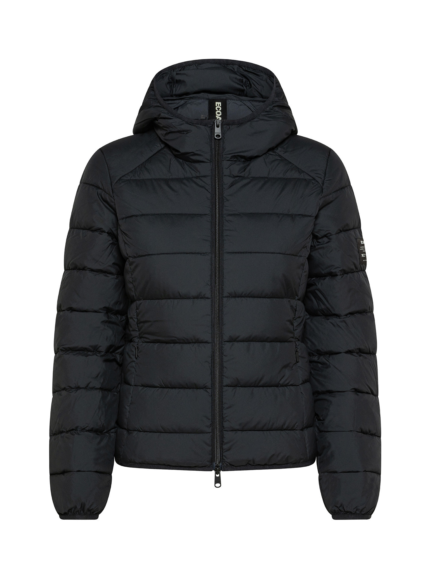 Ecoalf - Waterproof Asp down jacket with logo, Black, large image number 0