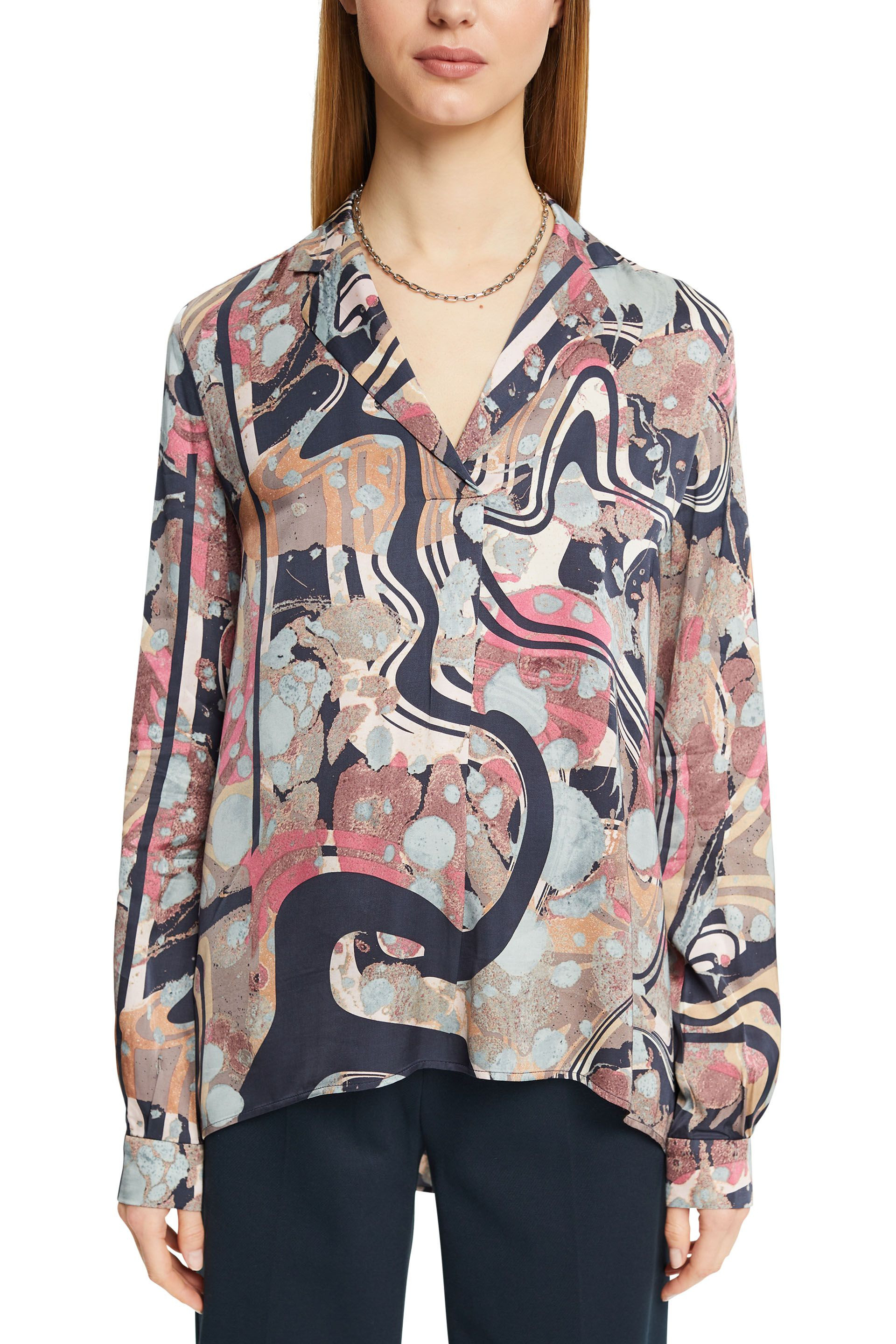 Esprit - Patterned blouse, Multicolor, large image number 1