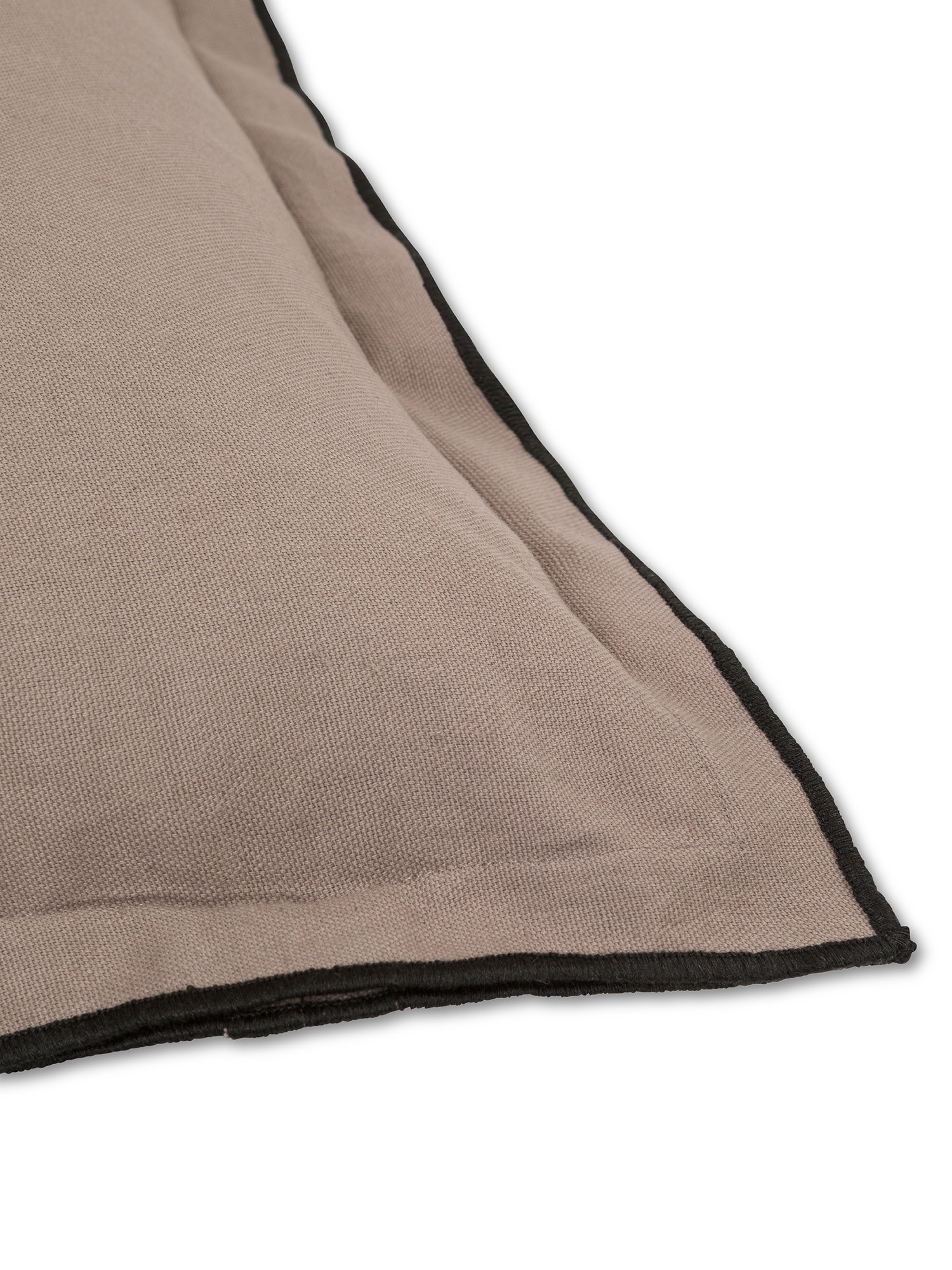 Cuscino cotone con bordo overlock 45x45cm, Beige, large image number 2