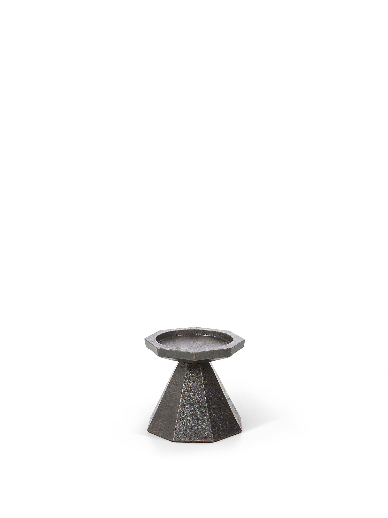 Metal candlestick, Dark Grey, large image number 0