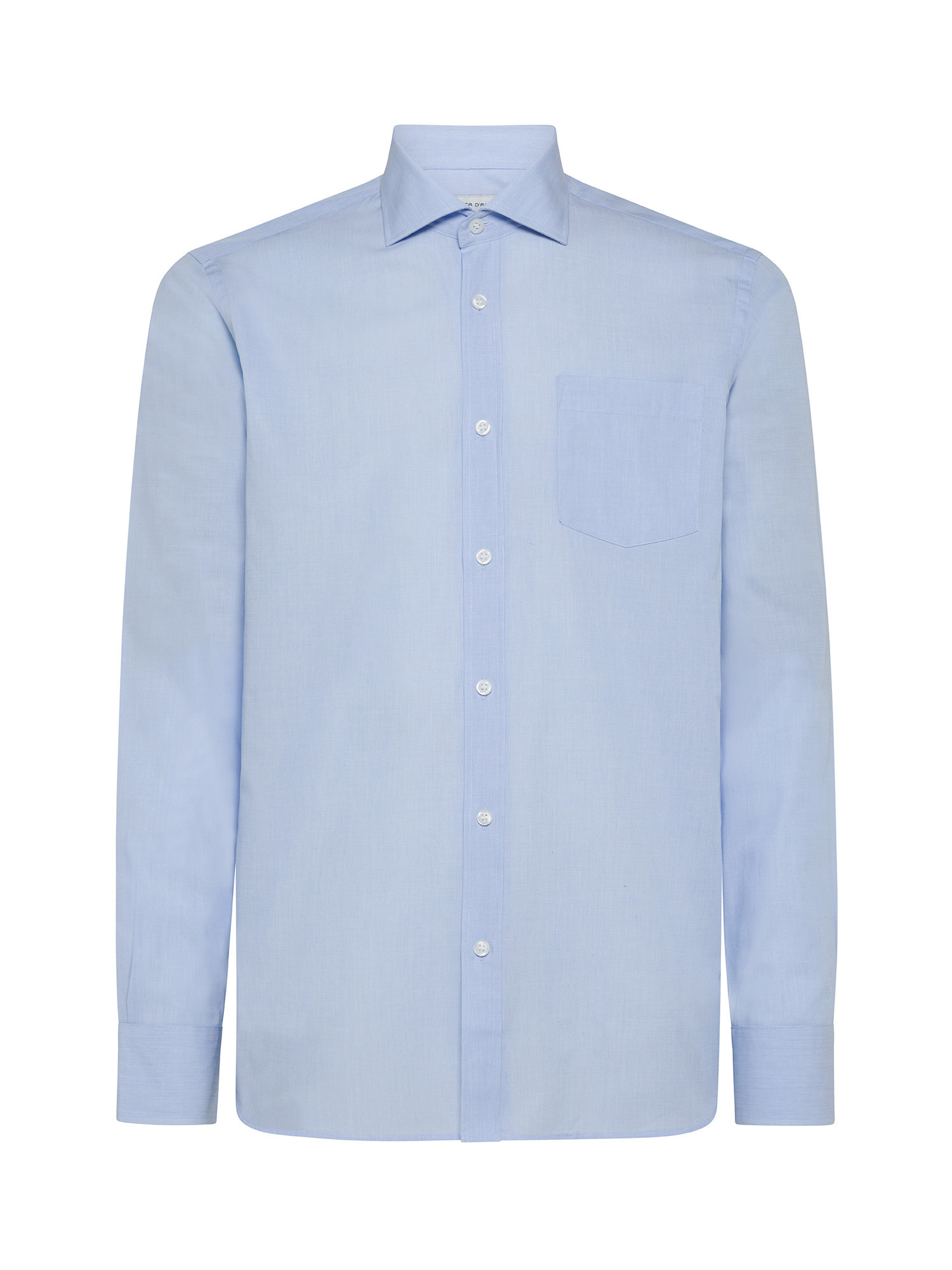 Luca D'Altieri - Tailor fit shirt in pure cotton, Light Blue, large image number 0