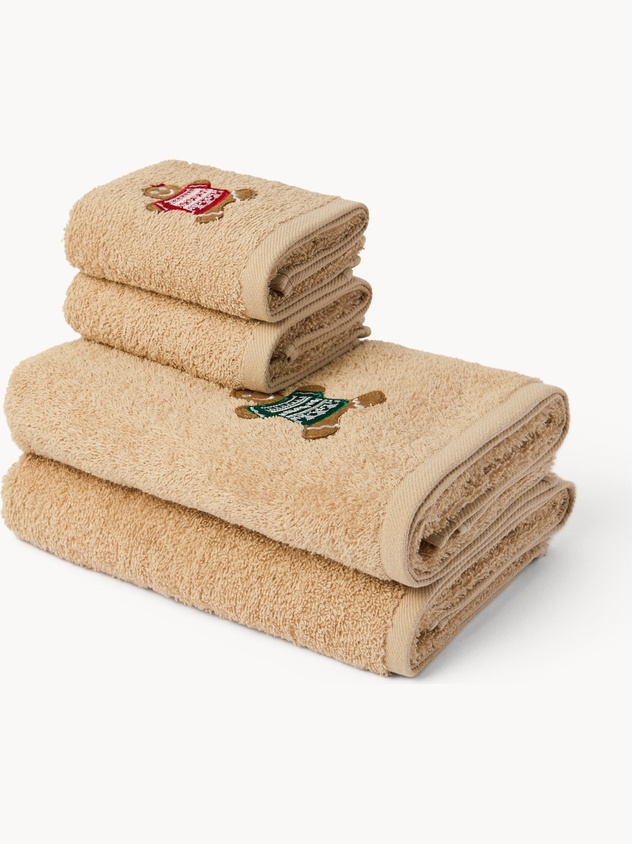 Set 2 asciugamani in spugna di cotone per Lui&Lei