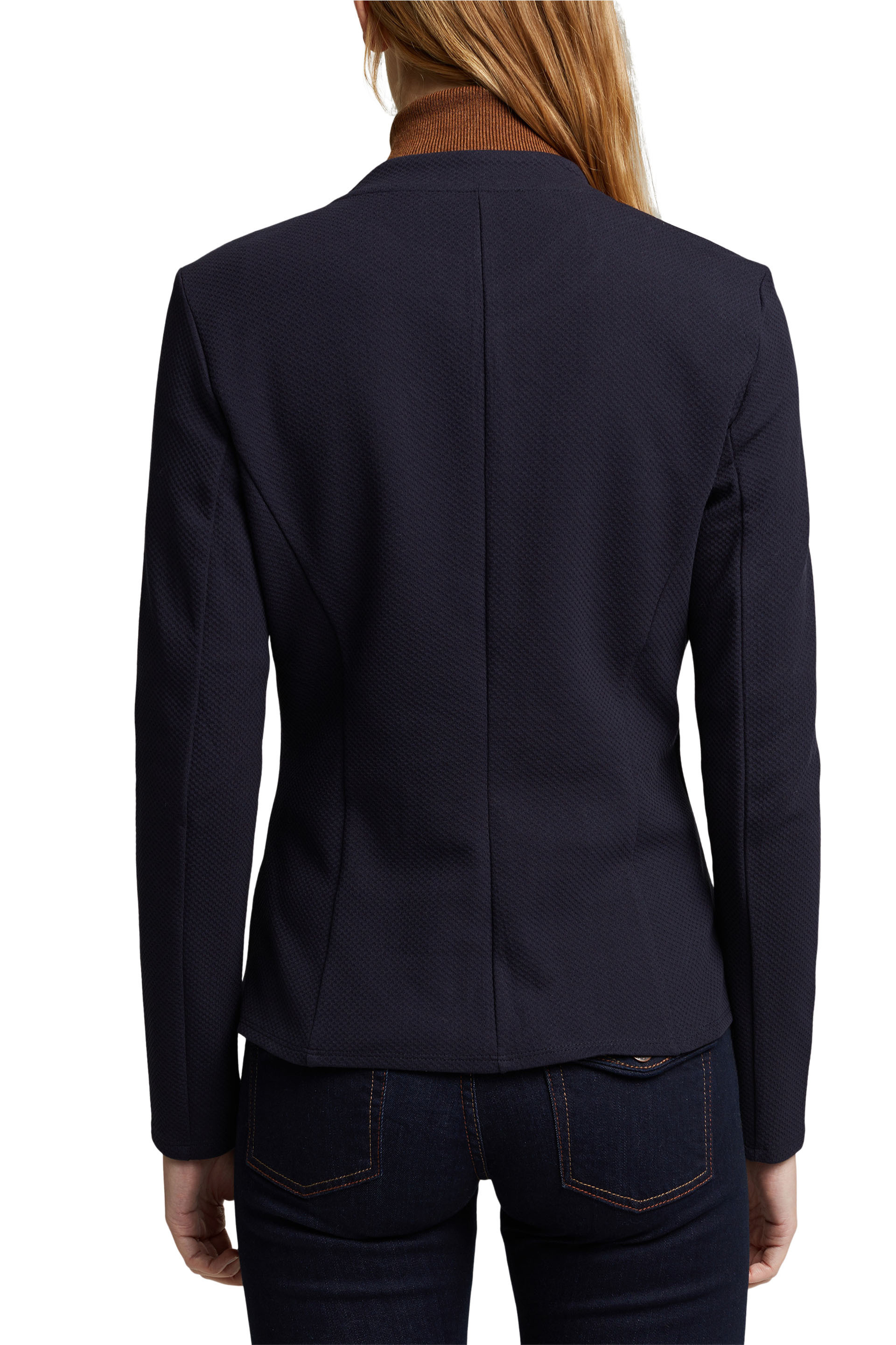 Blazer sciancrato in jersey, Blu, large image number 2