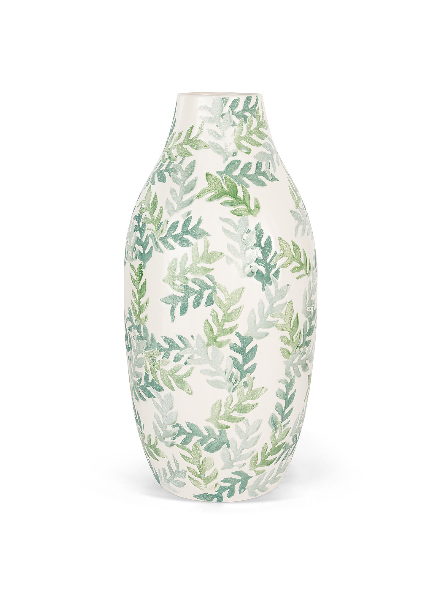 Portuguese handcrafted ceramic vase, Green, large image number 0