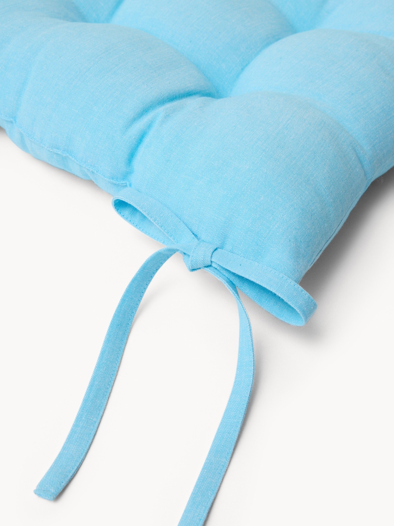 Chambray Cotton Chair Cushion - Introductory Price, Light Blue, large image number 1