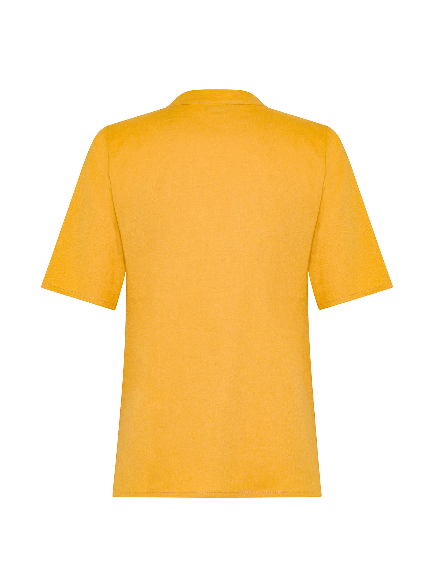 Koan - Linen blend blouse, Mustard Yellow, large image number 1