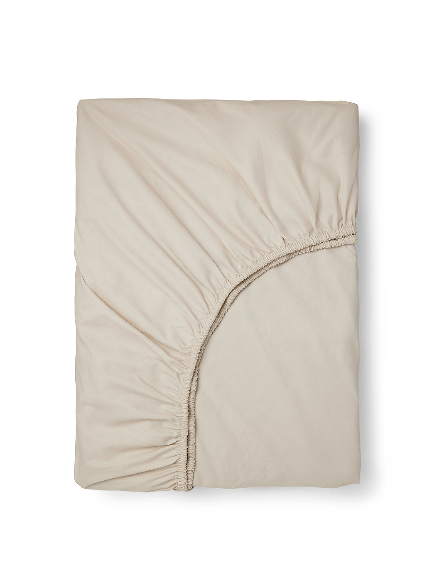 Fitted sheet for cot in pure organic percale cotton, Dove Grey, large image number 0