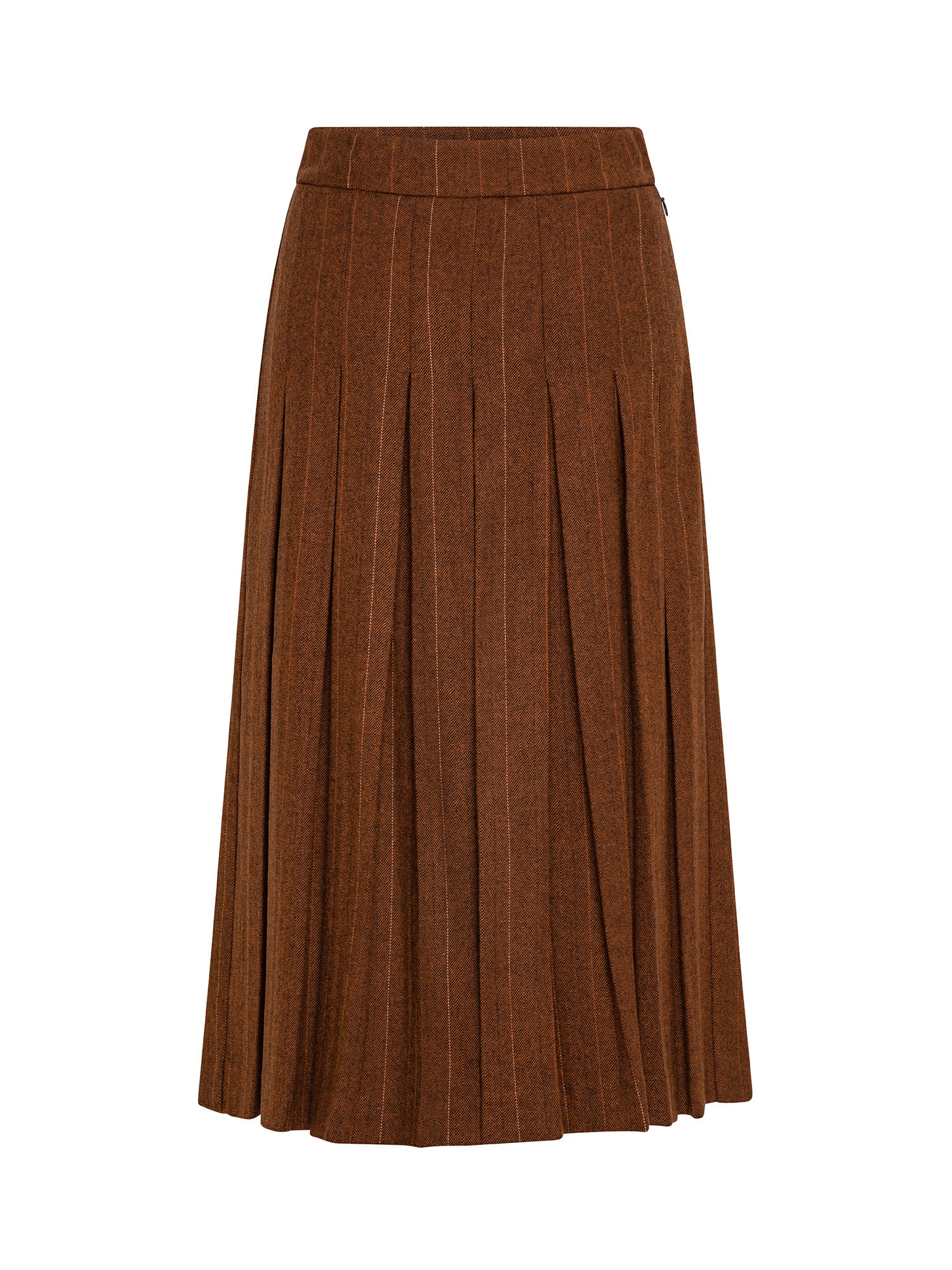 Maxi shorts in flanella, Brown, large image number 0