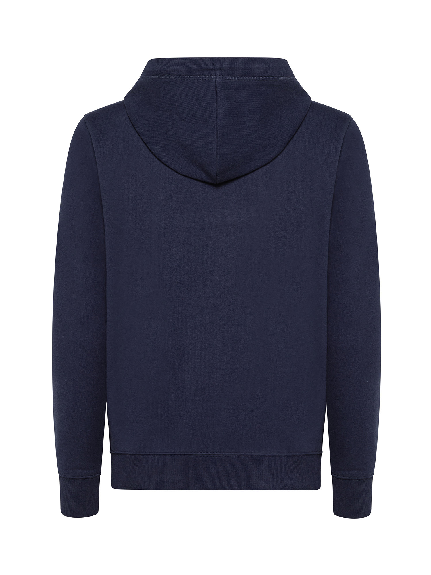 JCT - Felpa con cappuccio full zip soft touch, Blu, large image number 1